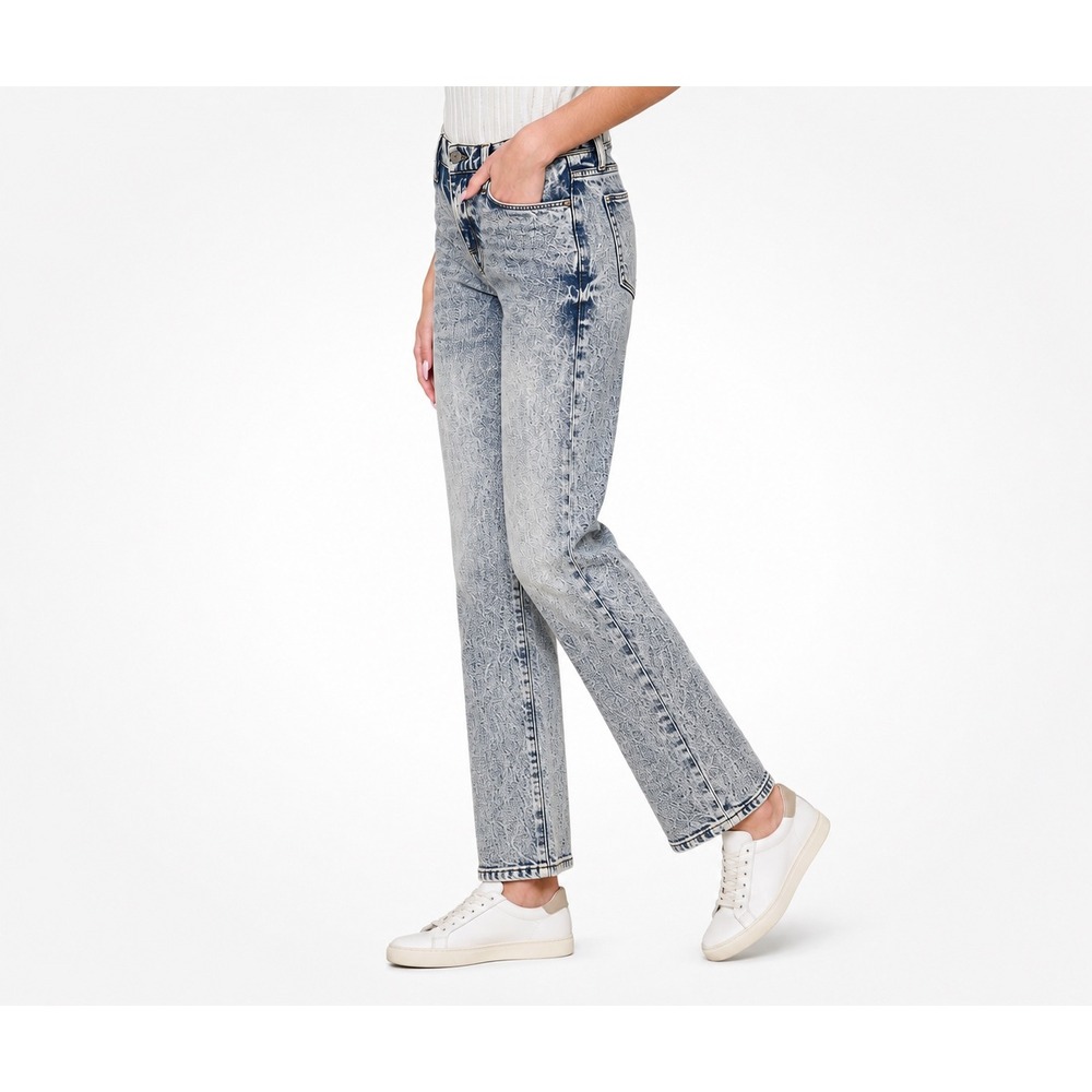FRAME Le High Straight Jeans Vintage Acid Wash Denim Y2K Women's Size 25